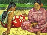 kvinnor pa stranden Paul Gauguin